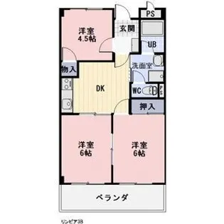 ETOILE中出【2階】の間取り