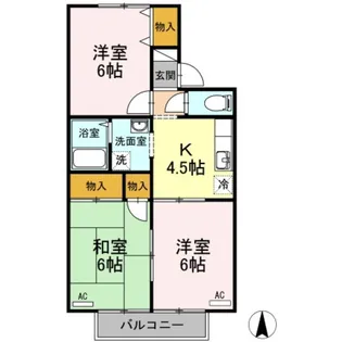 ヴィスタ桑田 I【2階】の間取り