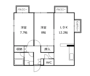 群馬県高崎市上小鳥町【マンション】の間取り