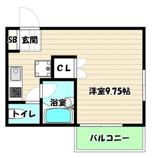 大阪府大阪市淀川区西三国1【アパート】の間取り