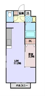 宮城県仙台市宮城野区大梶【アパート】の間取り