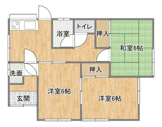福島県いわき市中岡町4【一戸建】の間取り