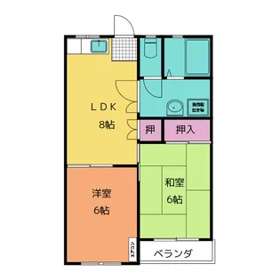 ツインフラッツ A棟【1階】の間取り