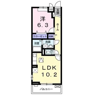 ファーストヒルズII【1階】の間取り