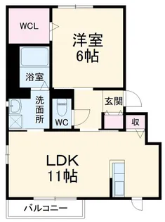 グローリエ【2階】の間取り