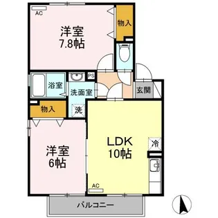 広島県東広島市西条町寺家【アパート】の間取り