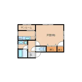 リバーサイドTWIN【1階】の間取り