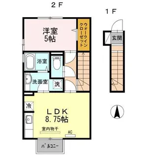 D-room駅南【2階】の間取り