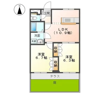 ブルーダイヤモンド【2階】の間取り
