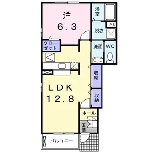1LDKの間取り画像