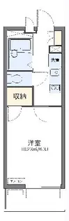 レオパレスプレステージ草加【1階】の間取り