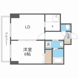 ドーリス札幌【1階】の間取り
