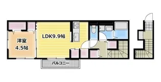 ガティート中村橋【2階】の間取り