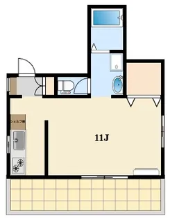 1Rの間取り画像