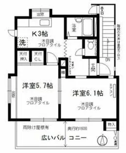 ハウスむぎ【2階】の間取り