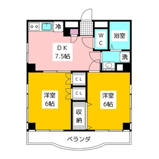 メゾン・ド・ティーグル【5階】の間取り