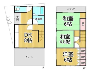兵庫県西宮市甲陽園若江町【一戸建】の間取り