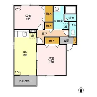 ルミエール B【2階】の間取り