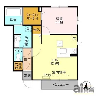 埼玉県富士見市鶴馬1【アパート】の間取り