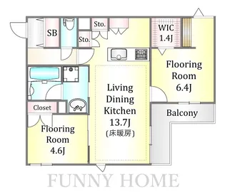 東京都世田谷区代田2【マンション】の間取り