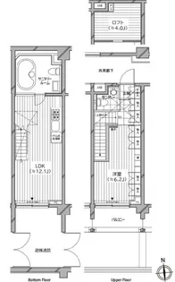 カスタリア麻布十番七面坂【1階】の間取り