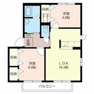 メゾン仲道KII【2階】の間取り