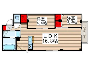 FleurdeCerisier【1階】の間取り