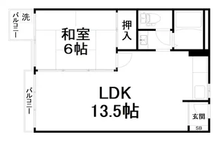 友禅ハイツ【8階】の間取り