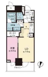パークタワー西新宿【9階】の間取り