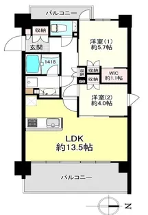 ローレルアイ白金【7階】の間取り
