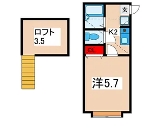 グレ-スガ-デン壱番館【2階】の間取り
