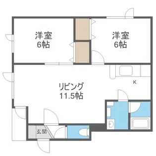 サウスヴィラB棟【2階】の間取り