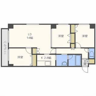 コンフォリア北三条【11階】の間取り