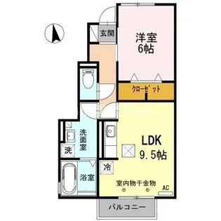 愛知県一宮市西五城字上切【アパート】の間取り