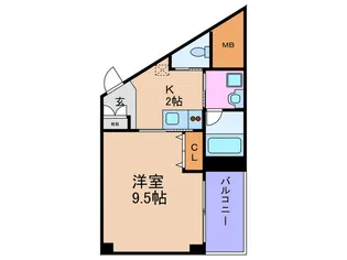 リズフラット【2階】の間取り