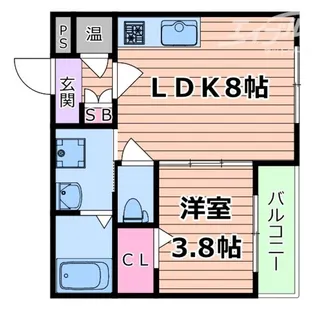 アーバンヴィラ摂津【2階】の間取り