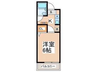 ジュネス川崎【1階】の間取り