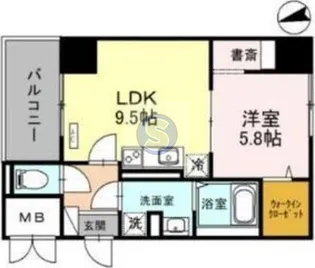 アビエール松屋町【5階】の間取り