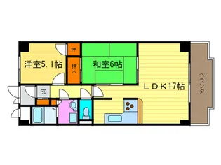 ヒルフローラルハイツ【3階】の間取り