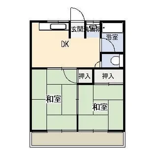 ハイツマルヤスB【1階】の間取り
