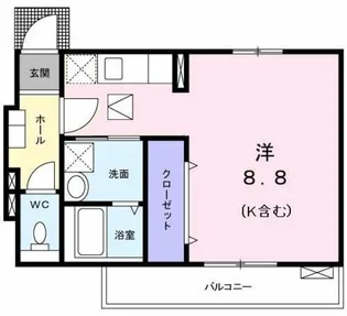 ヴィラ ジャスティスI【1階】の間取り