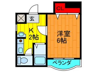 ベルファ大和田【1階】の間取り