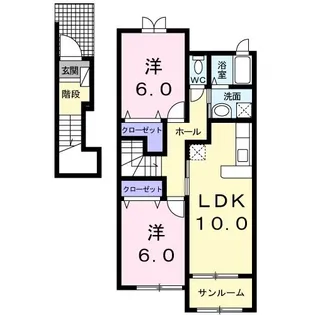 ブローテ【2階】の間取り
