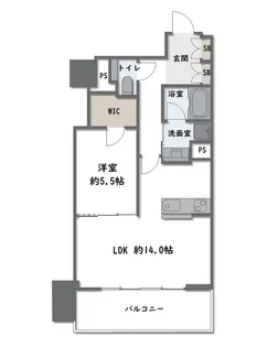 RJR堺筋本町タワー【12階】の間取り