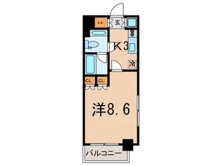 カスタリア雪谷【4階】の間取り