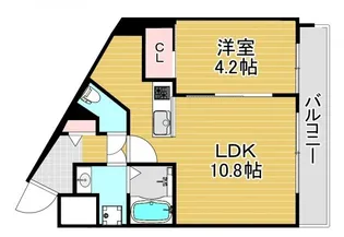 アドバンス西梅田フォルン【4階】の間取り