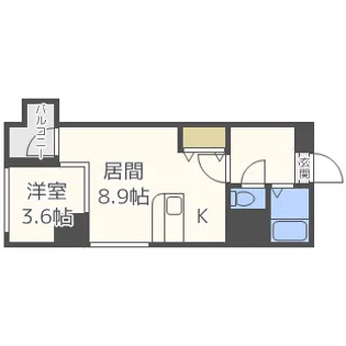 カルフール大通東【7階】の間取り