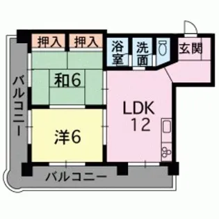 コーポ丸岡【2階】の間取り