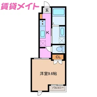 ラ シャンブル【1階】の間取り