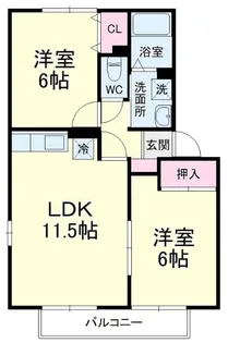 ビオラA【1階】の間取り